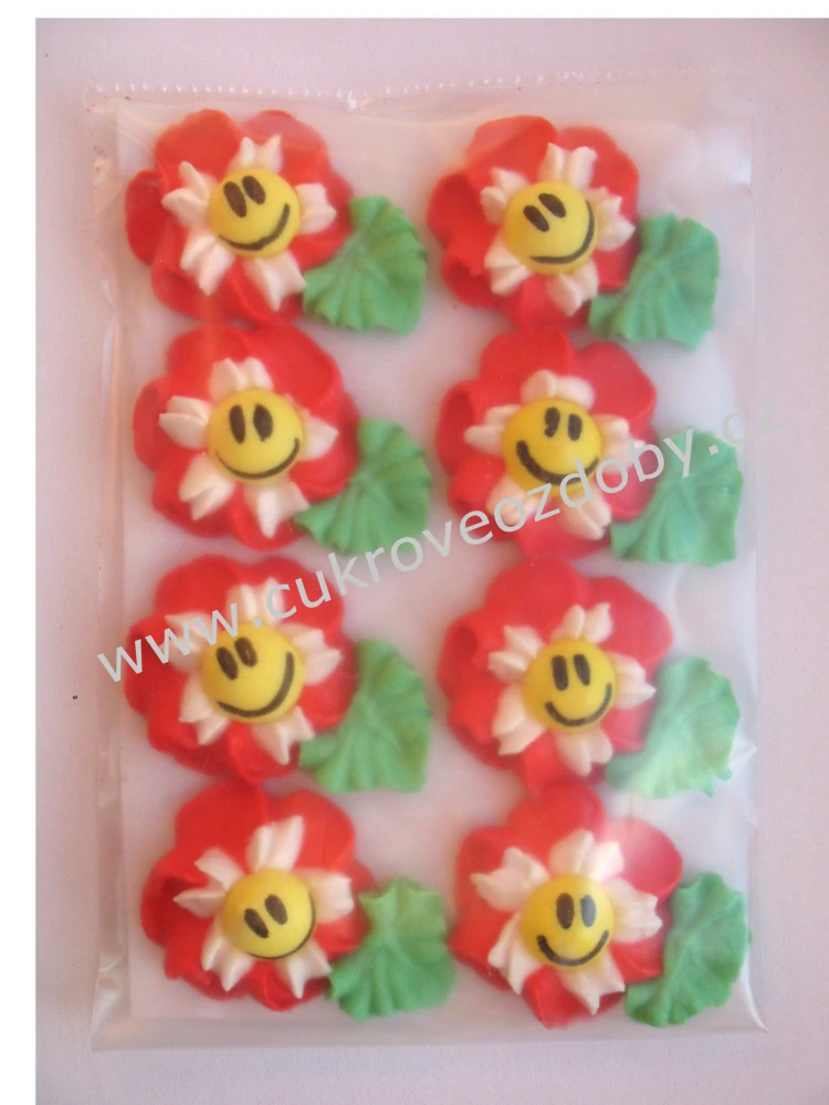 Velké květy se smajlíkem 