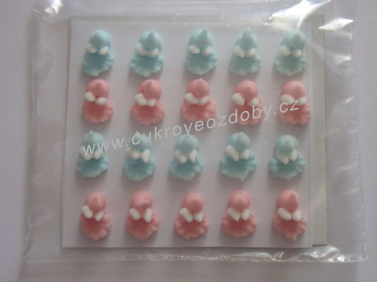 Holubičky malé bílé s fialovou