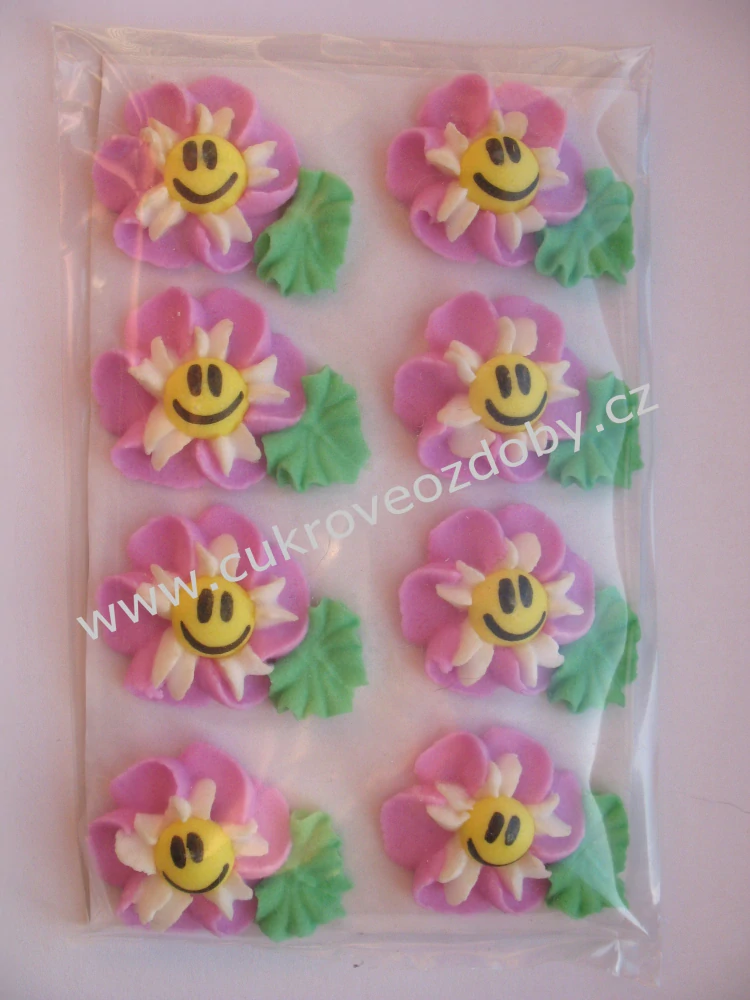 Velké květy se smajlíkem 