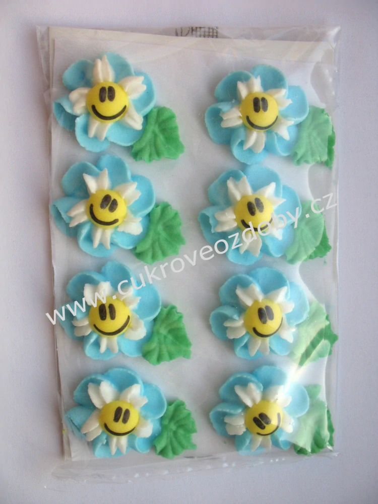 Velké květy se smajlíkem 
