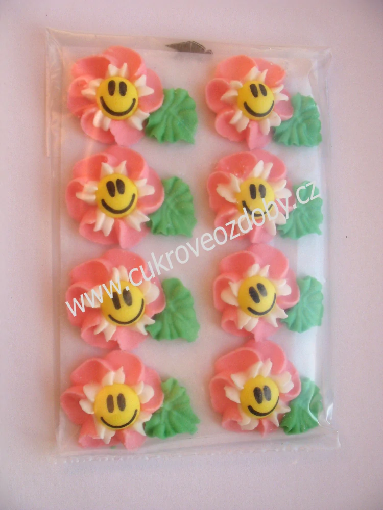 Velké květy se smajlíkem 