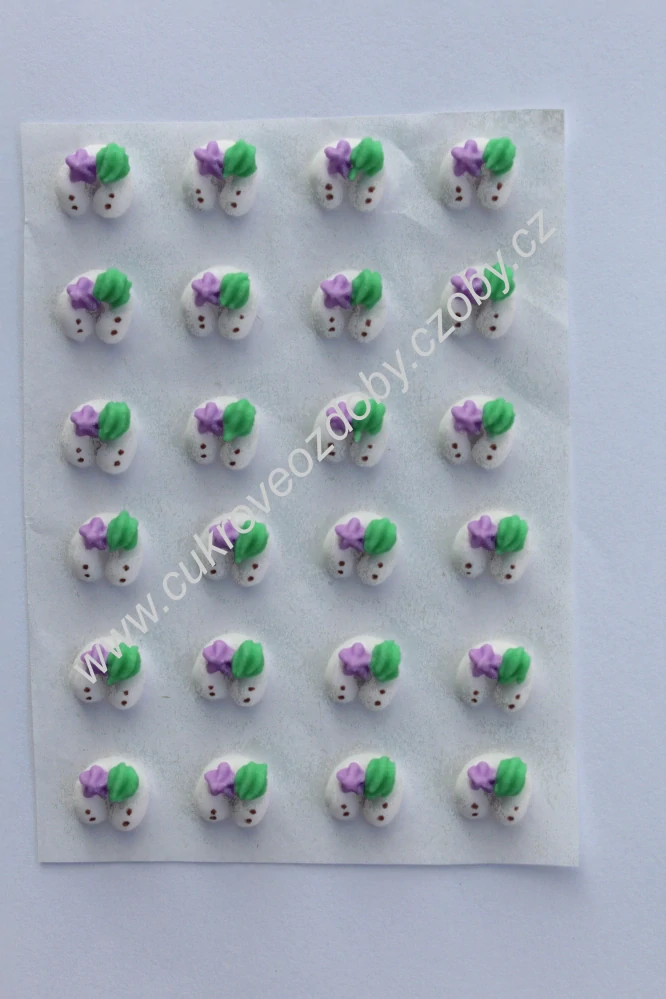 Podkovy bílé s fialovou