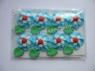 Velké květy s beruškou točené A